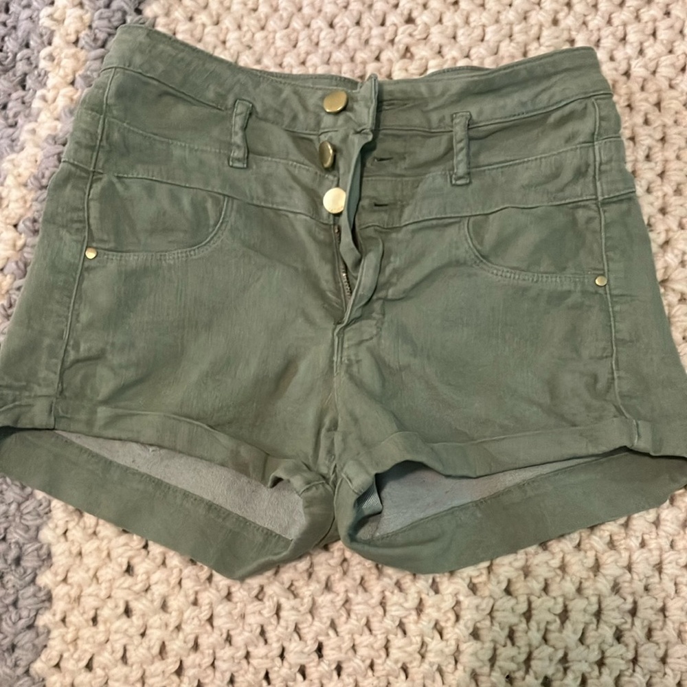 Olive Green Women's Shorts